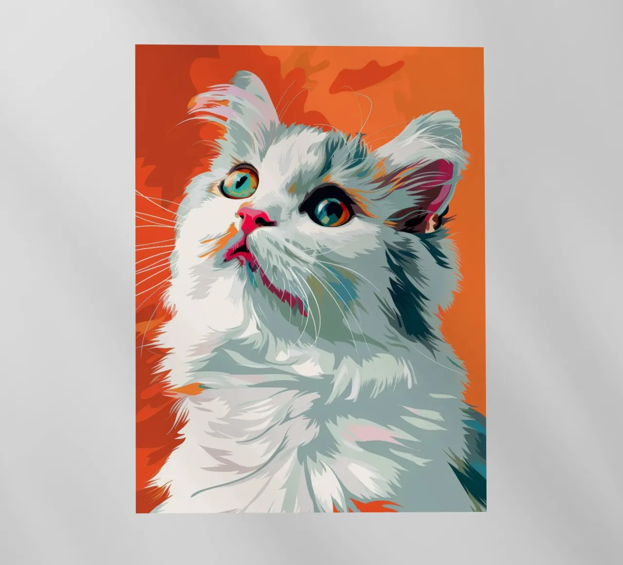 an American Curl cat with mesmerizing eyes and luxurious fur backlit film by DesignDoodle