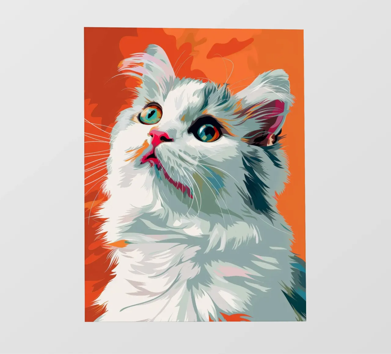 an American Curl cat with mesmerizing eyes and luxurious fur backlit film by DesignDoodle