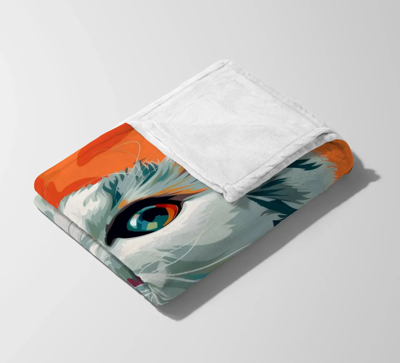 un gatto American Curl dagli occhi ipnotici e dalla pelliccia lussuosa coperta in pile da DesignDoodle