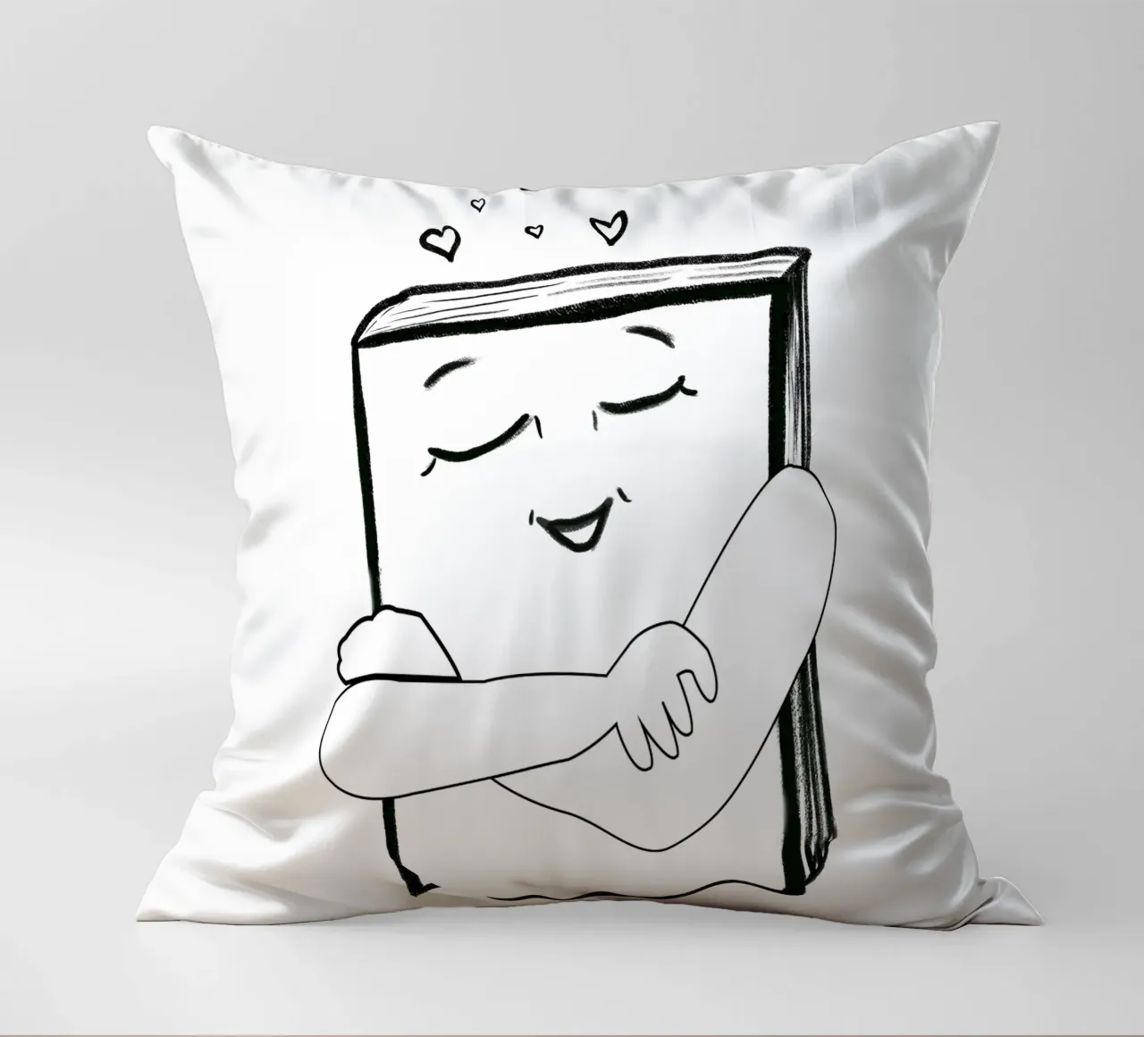 I am not alone I have book text decorative cushion by gulsengunel