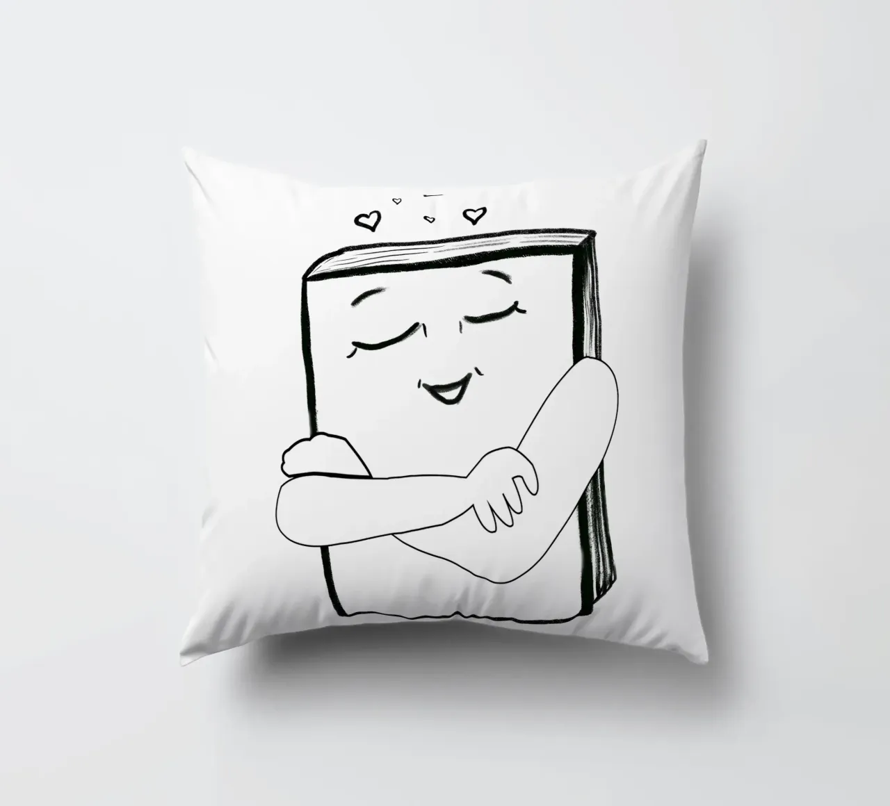 I am not alone I have book text decorative cushion by gulsengunel