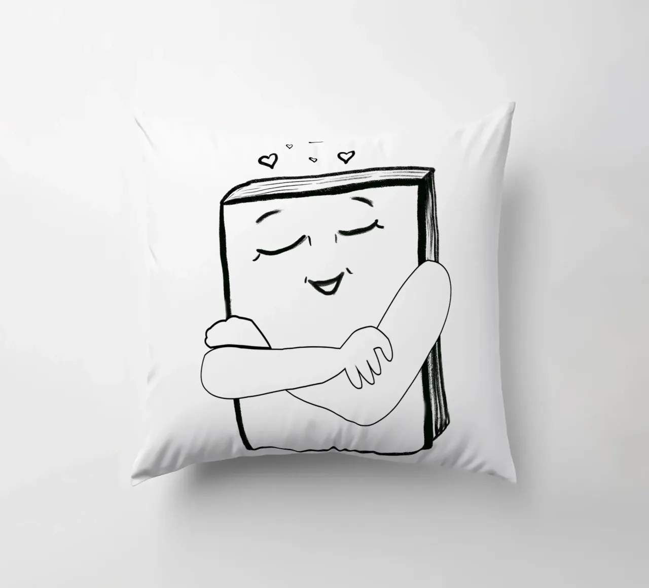 I am not alone I have book text decorative cushion by gulsengunel