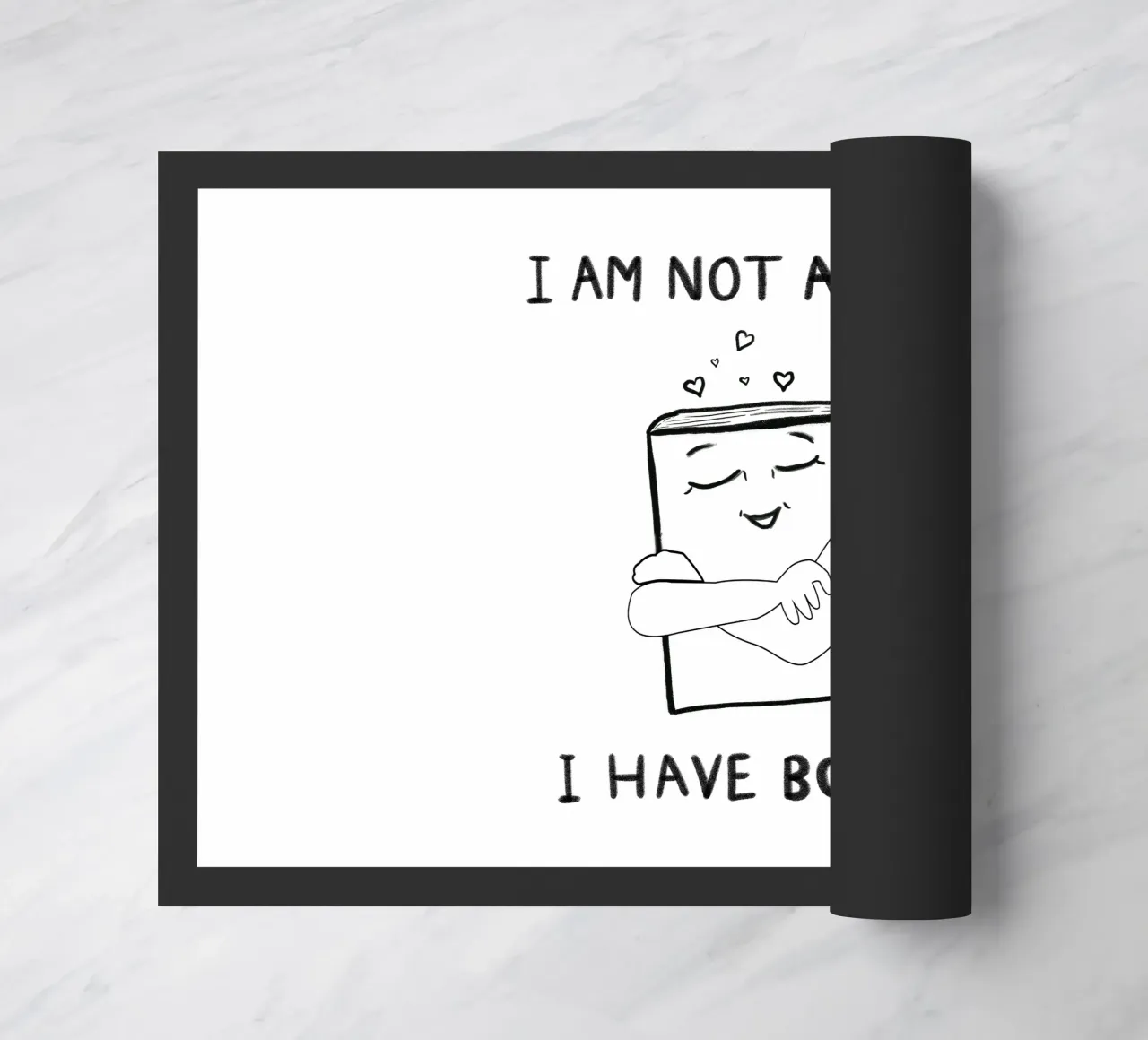 I am not alone I have book text doormat by gulsengunel