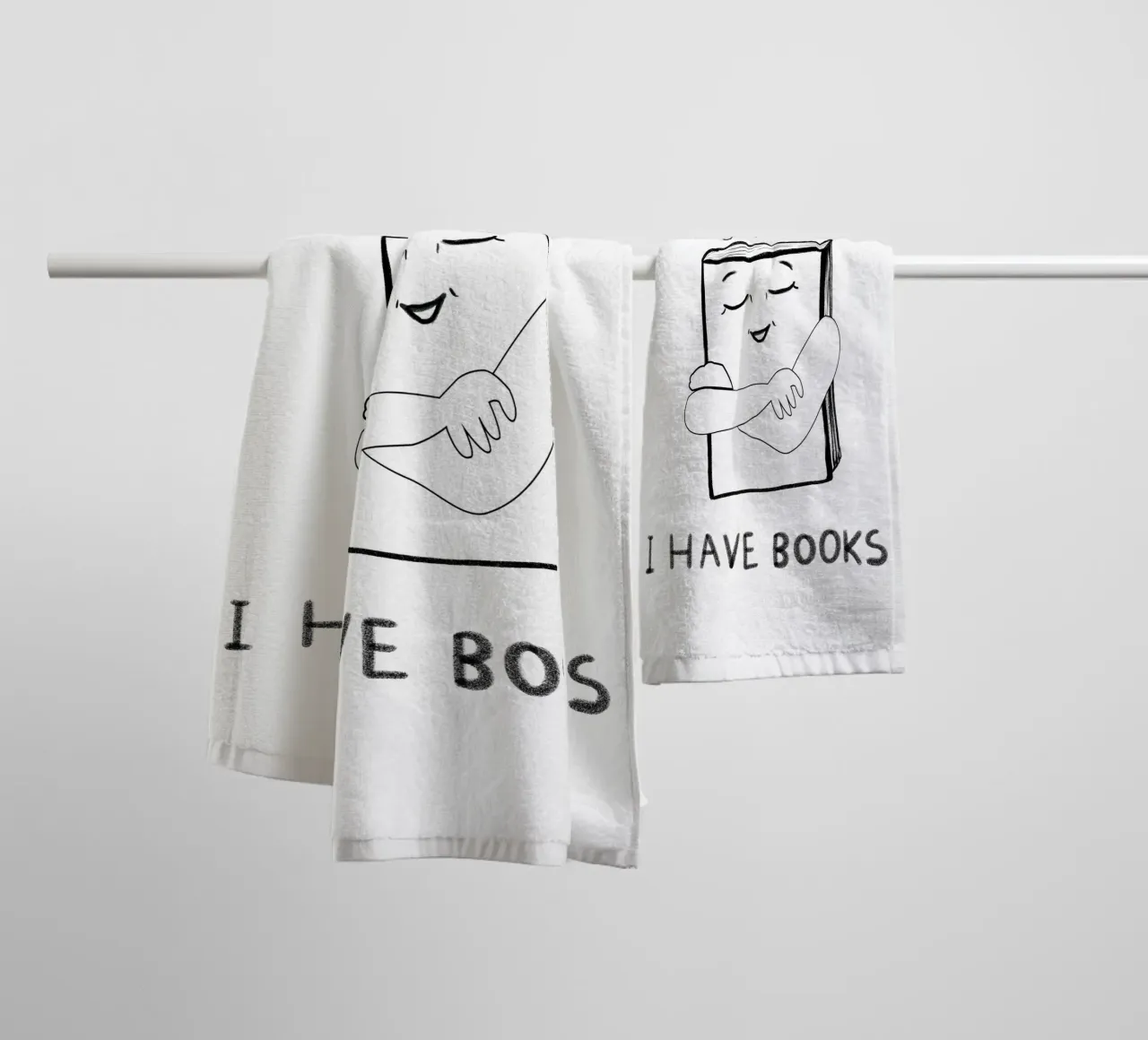 I am not alone I have book text towel by gulsengunel