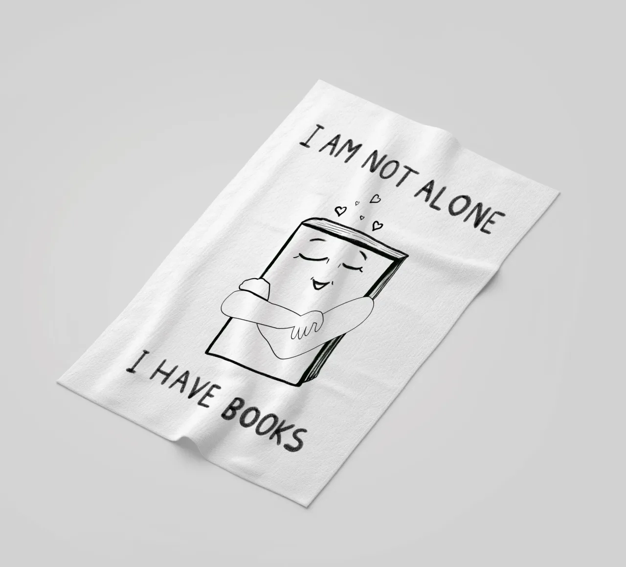 I am not alone I have book text beach towel by gulsengunel