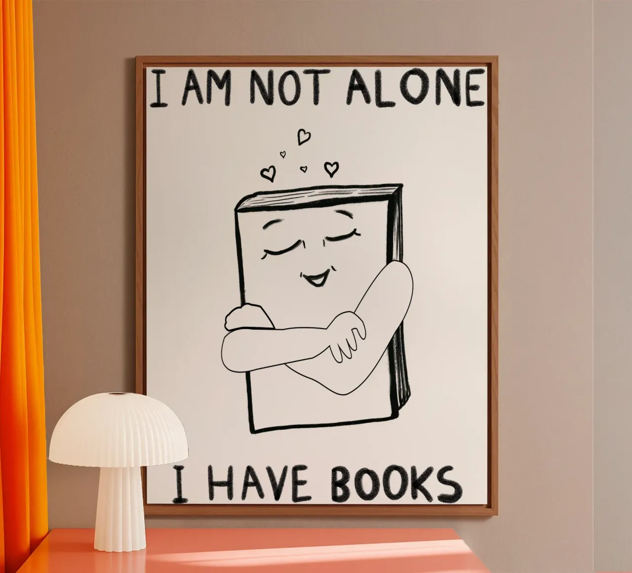 I am not alone I have book text alu-dibond by gulsengunel