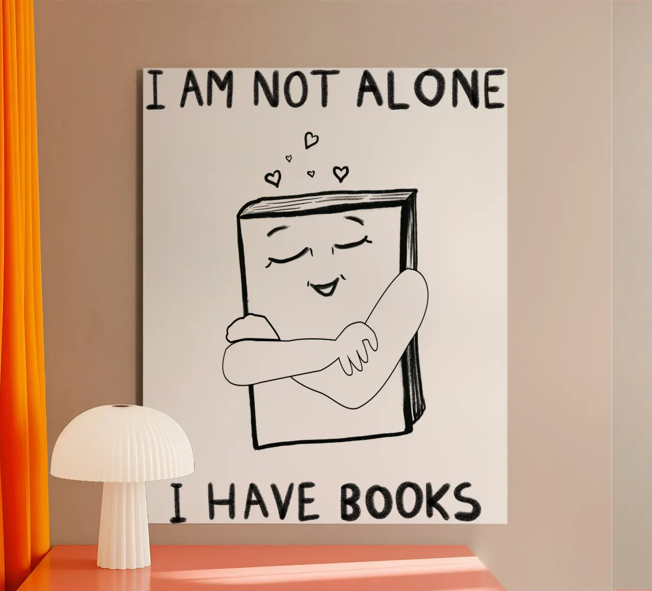 I am not alone I have book text alu-dibond by gulsengunel