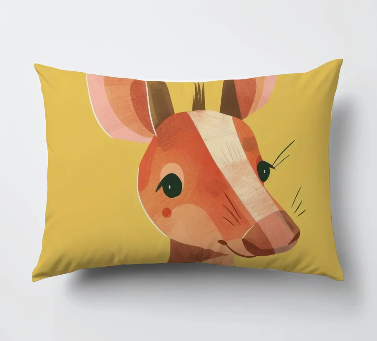 aardvark standing tall, its expressive face and attentive decorative cushion by DesignDoodle