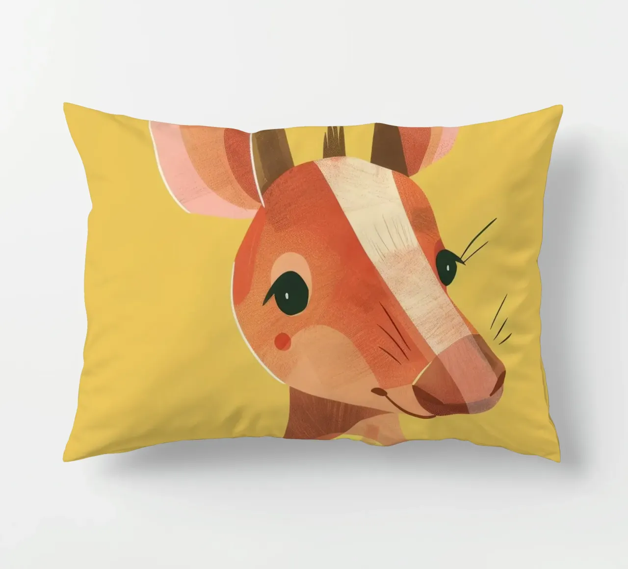 aardvark standing tall, its expressive face and attentive decorative cushion by DesignDoodle