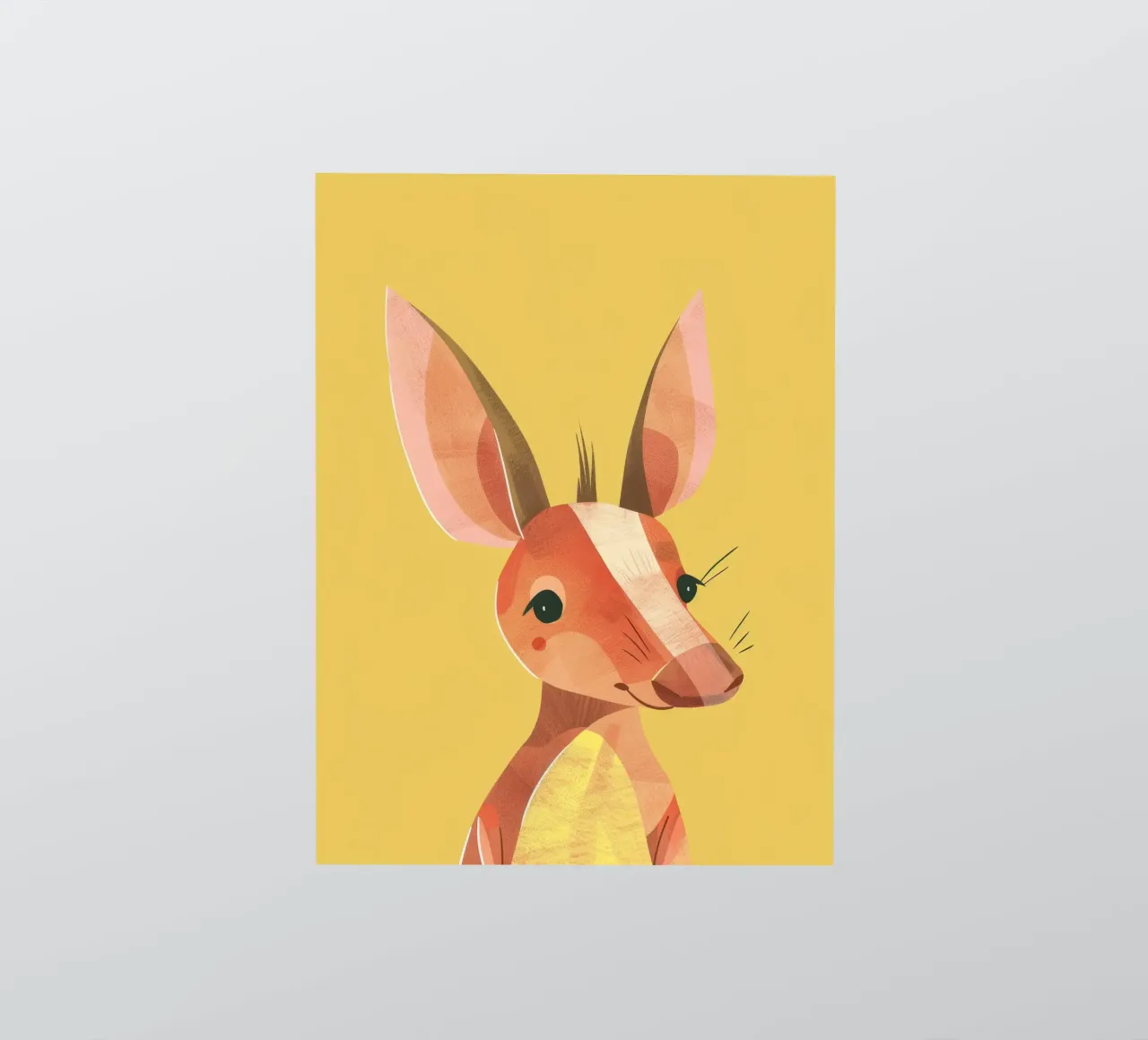 aardvark standing tall, its expressive face and attentive sticker by DesignDoodle