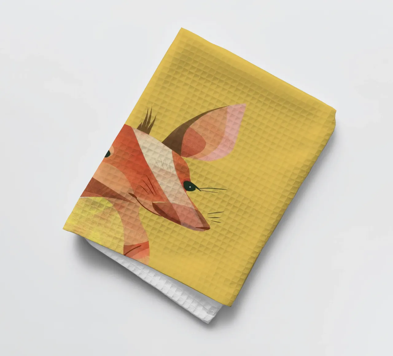 aardvark standing tall, its expressive face and attentive tea towel by DesignDoodle