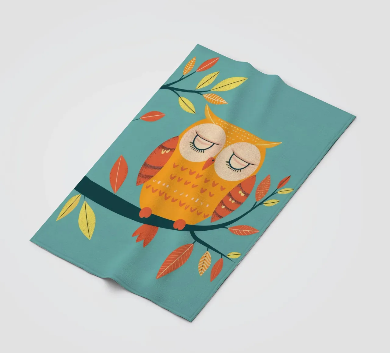 sonnacchiosi Gufi stravaganti e zampe giocose coperta in pile da DesignDoodle