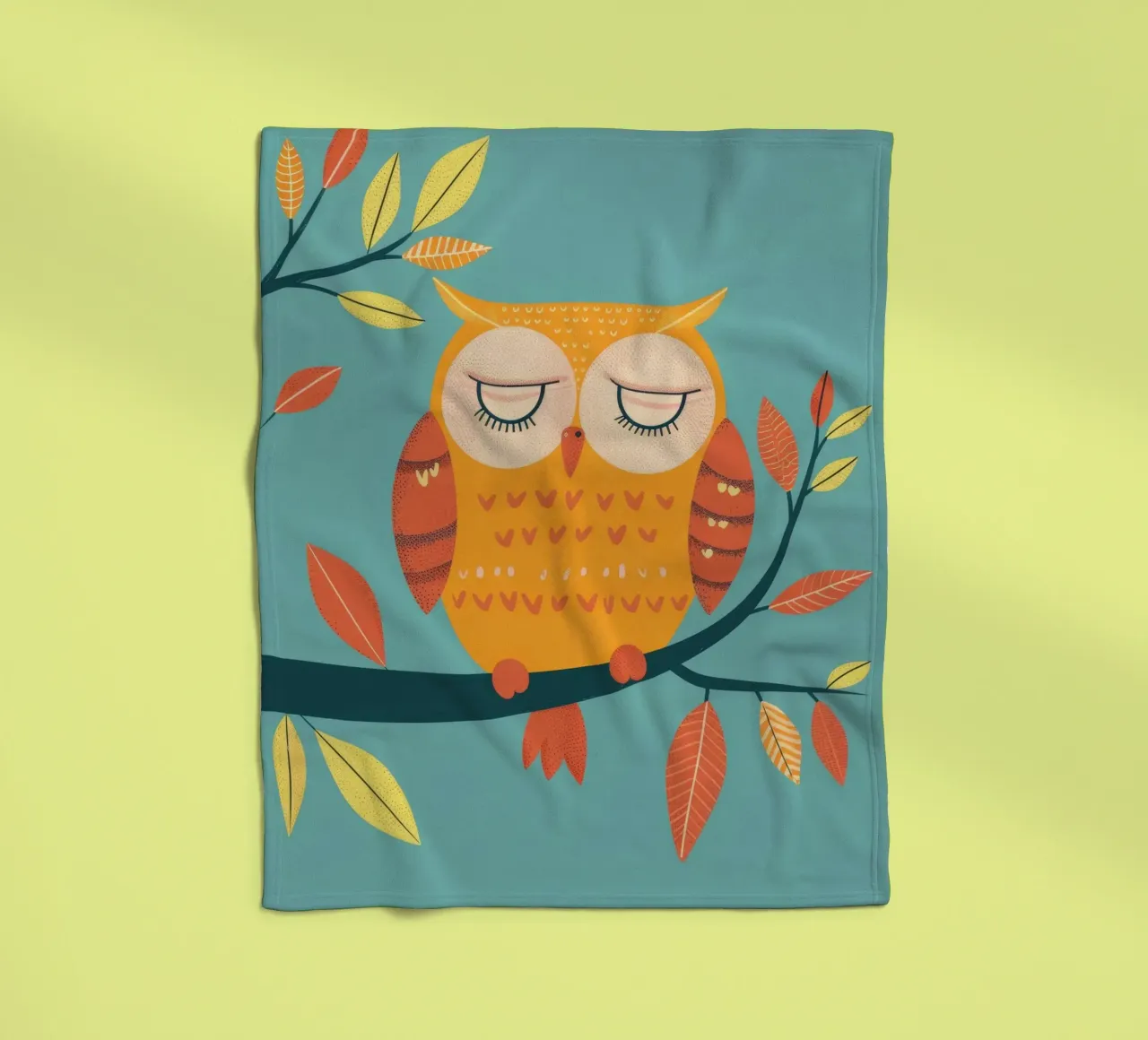 sonnacchiosi Gufi stravaganti e zampe giocose coperta in pile da DesignDoodle