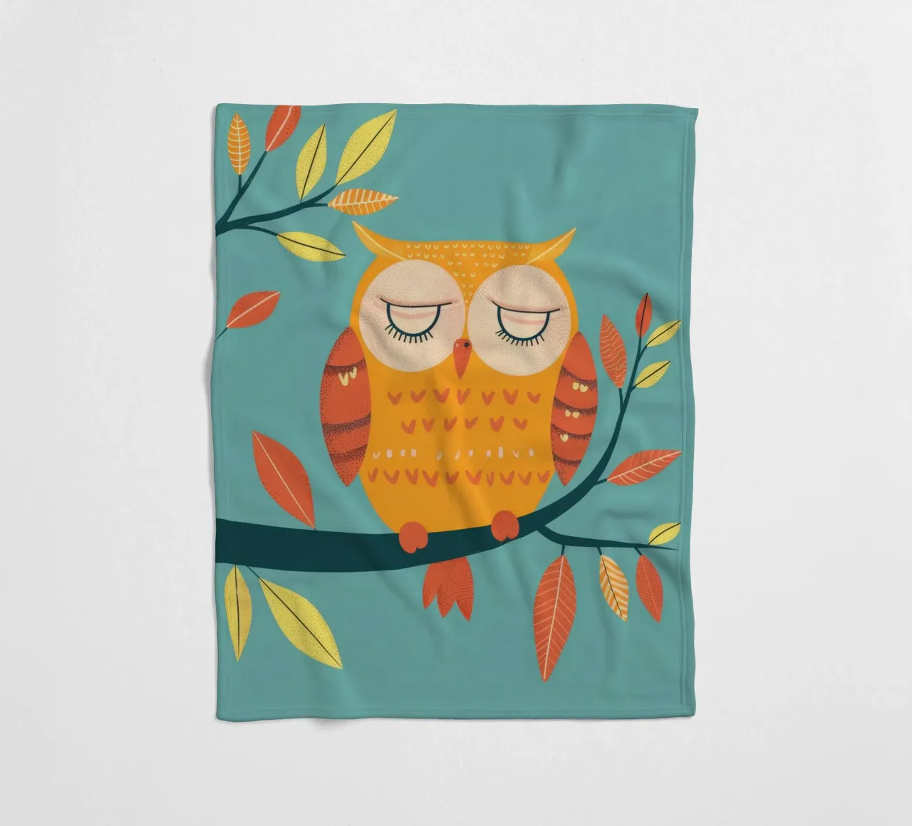 sonnacchiosi Gufi stravaganti e zampe giocose coperta in pile da DesignDoodle