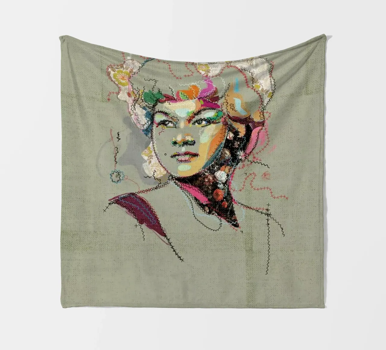 Etta Portrait coperta in pile da Carlos Quitério