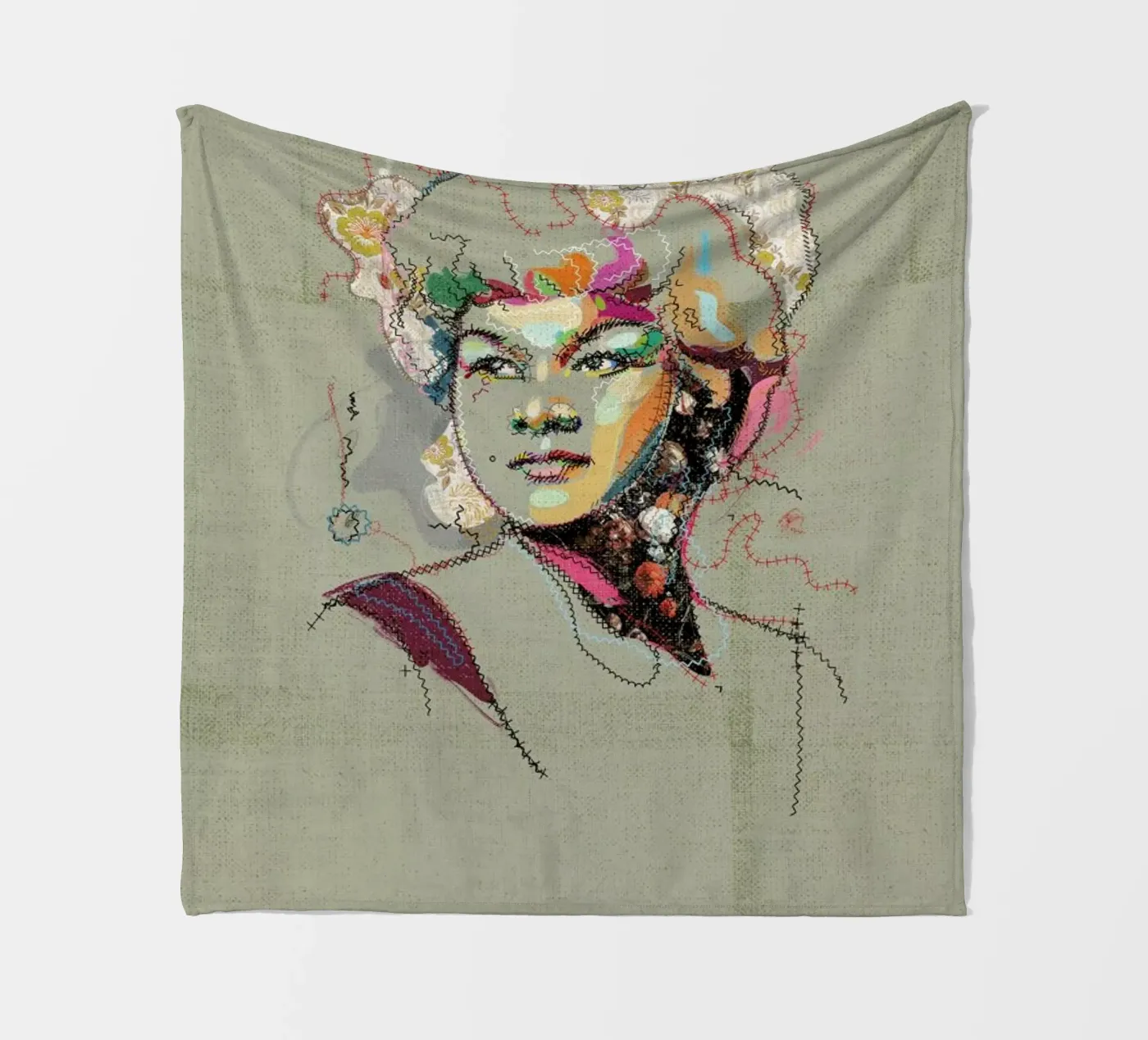 Etta Portrait coperta in pile da Carlos Quitério