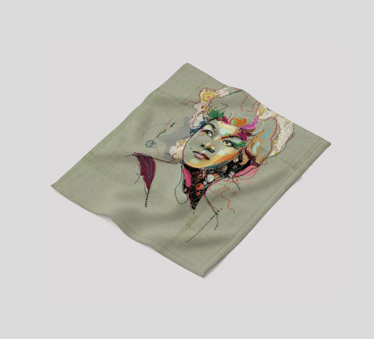 Etta Portrait coperta in pile da Carlos Quitério