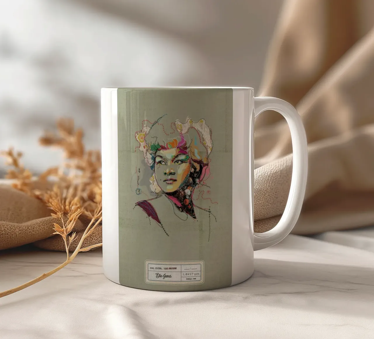 Etta Portrait tazza in ceramica da Carlos Quitério