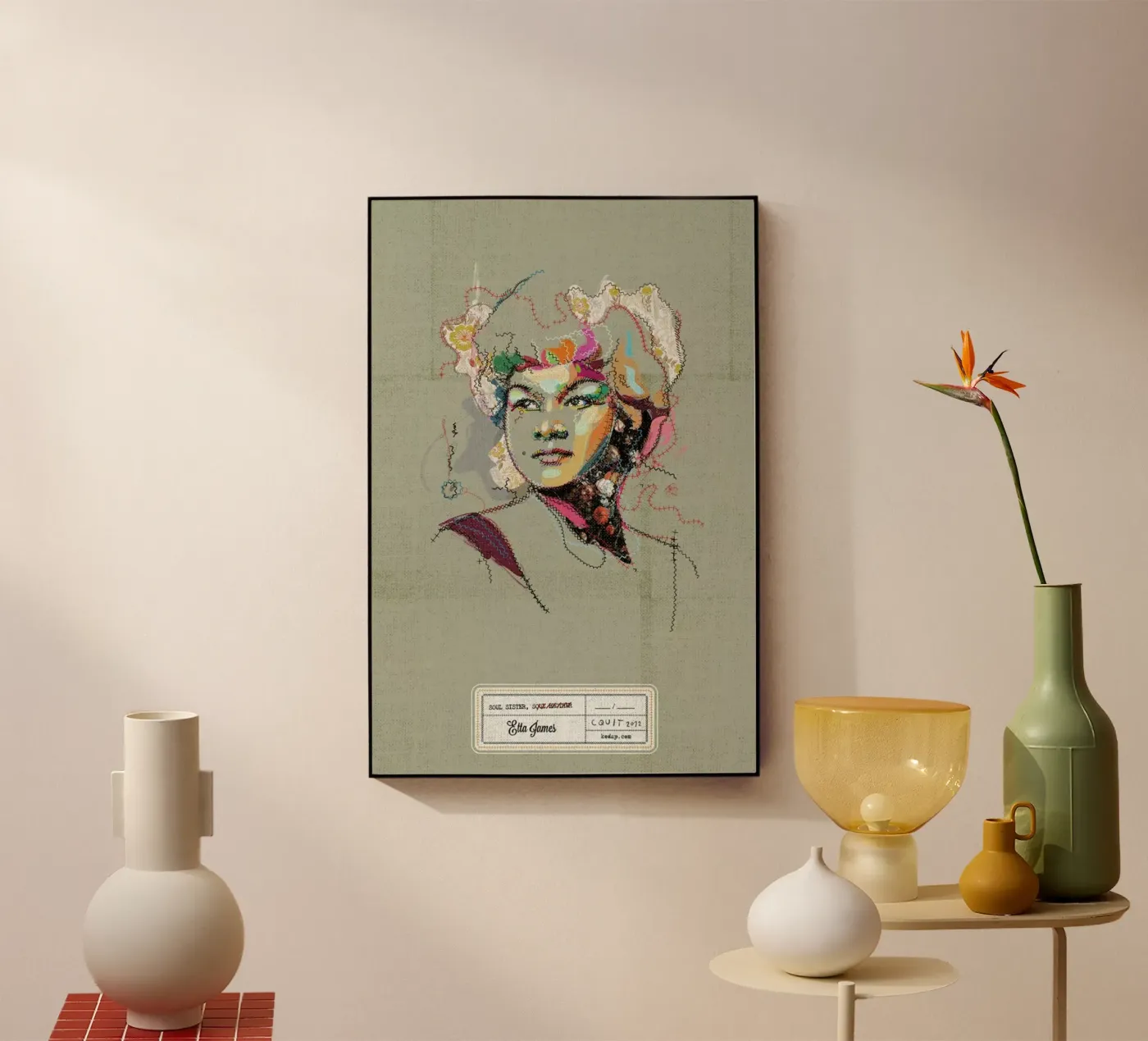 Etta Portrait plexiglass da Carlos Quitério