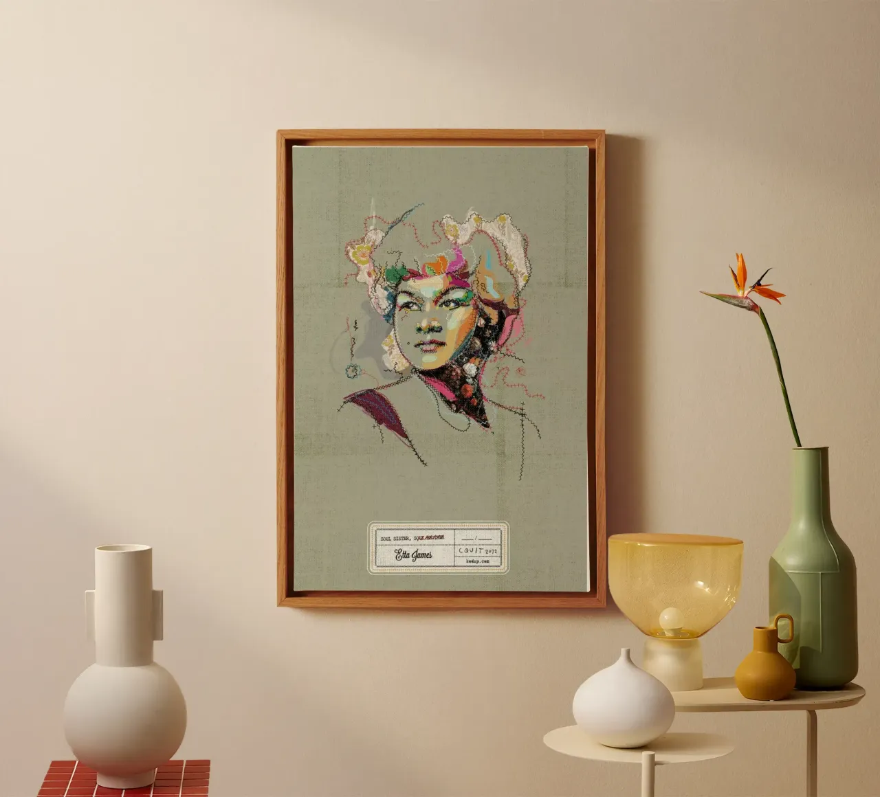 Etta Portrait tela con Cornice a cassetta da Carlos Quitério
