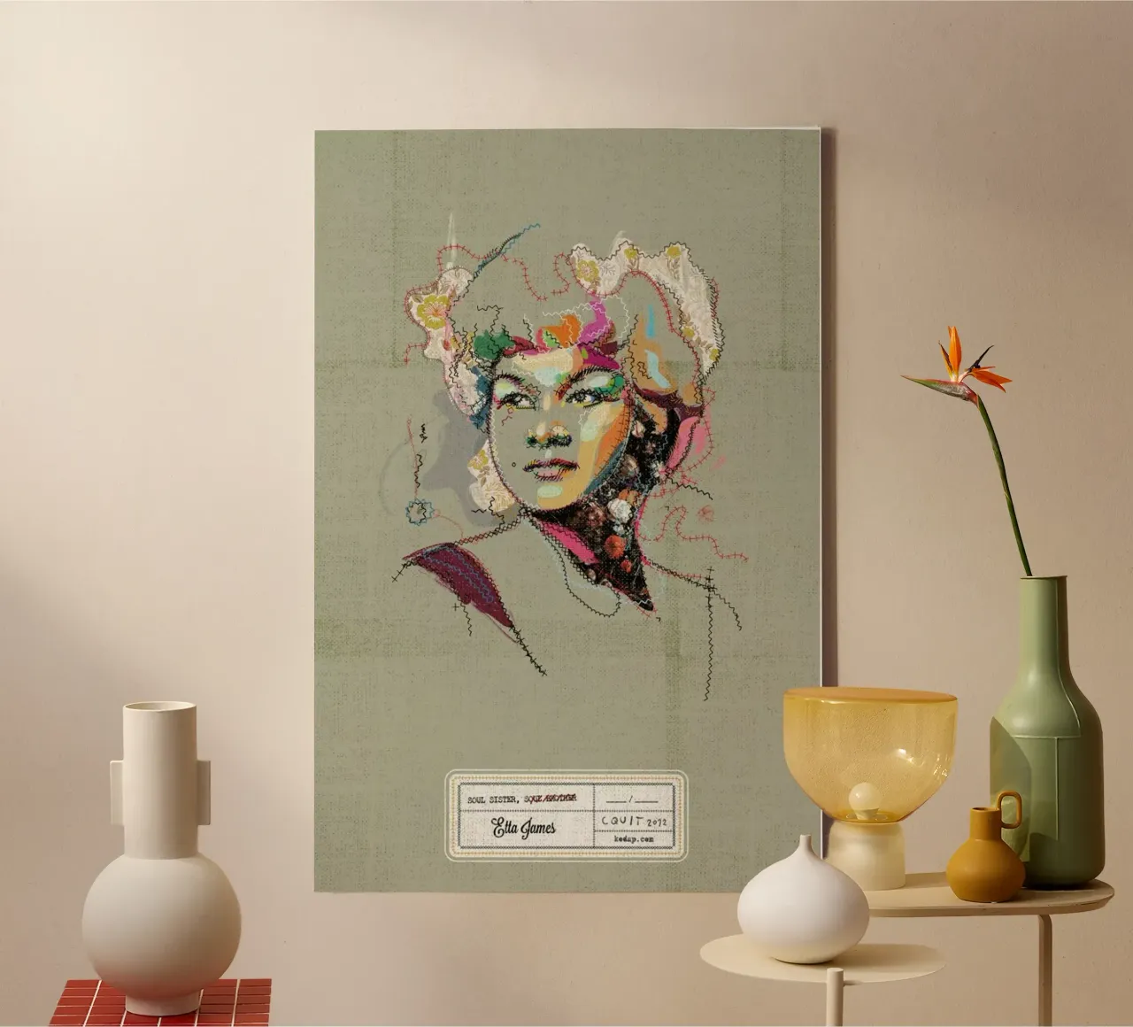 Etta Portrait tela con Cornice a cassetta da Carlos Quitério