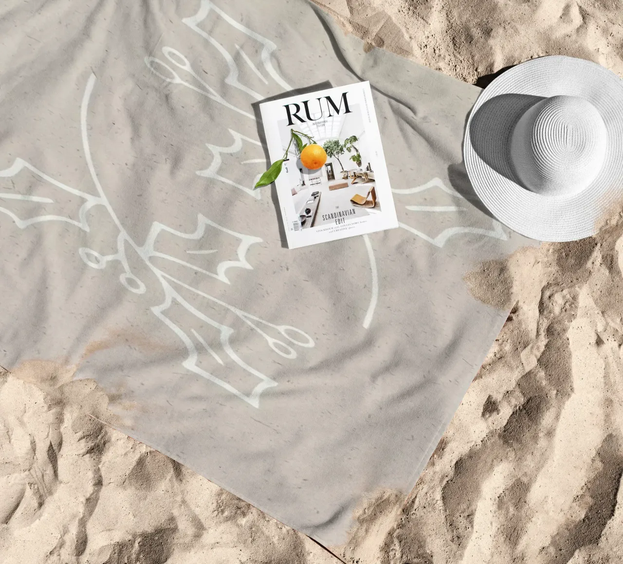 Ilex beach towel by KRUTH DESIGN