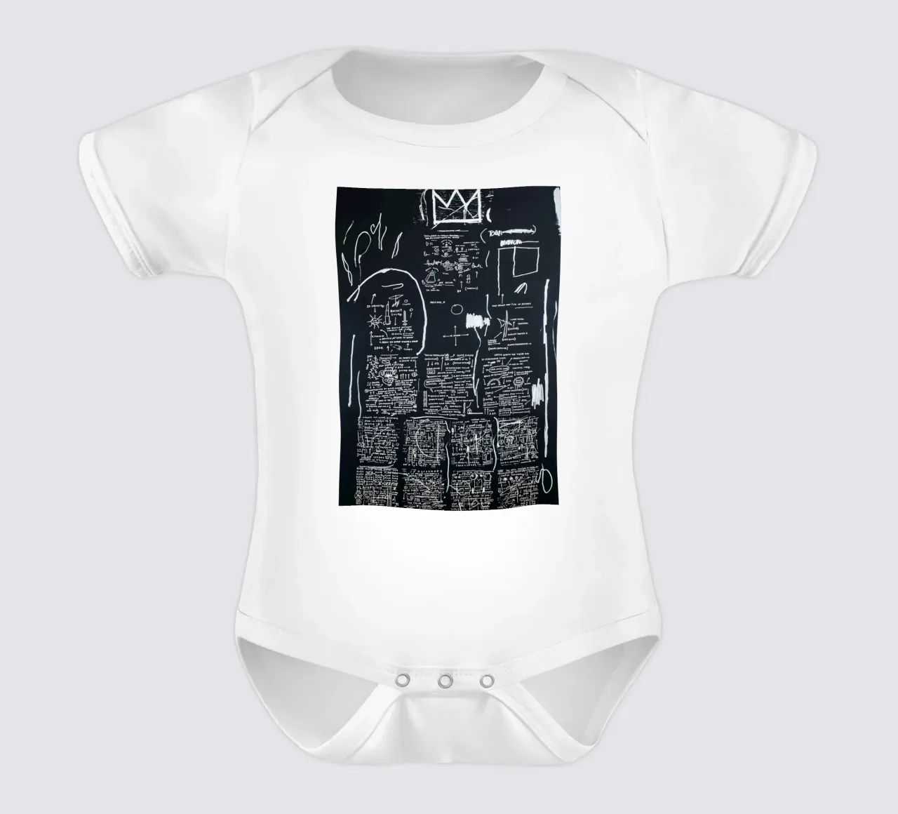 Tuxedo Michel short-sleeve baby romper by Mr.George