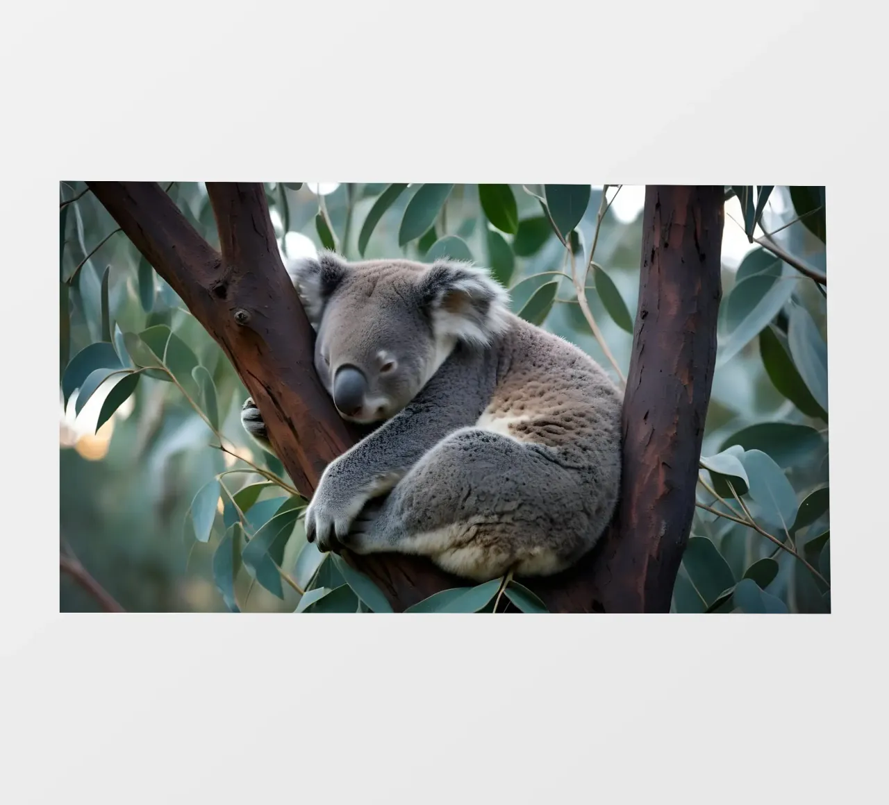 Koala che dorme su un albero di eucalipto telo in pvc da Wild Beauty