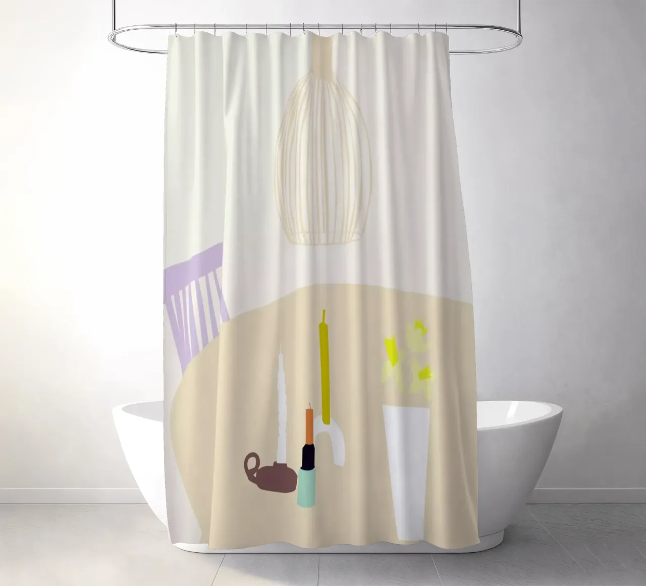 Nordic Living tenda da doccia da Helena Ravenne