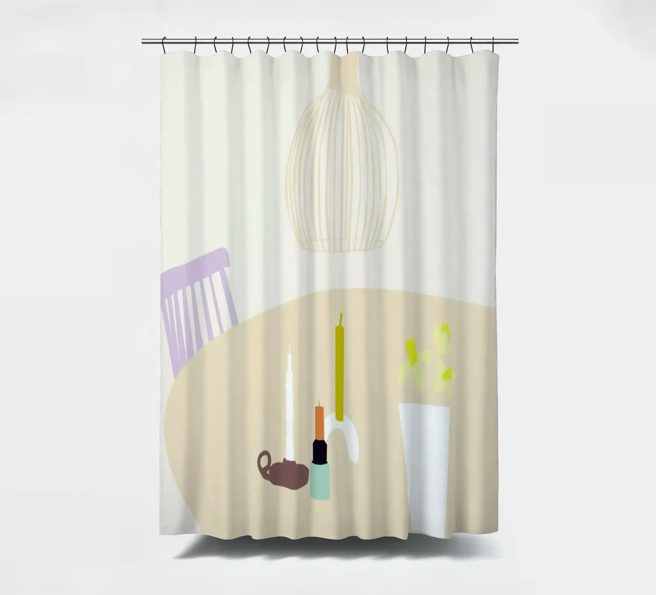 Nordic Living tenda da doccia da Helena Ravenne