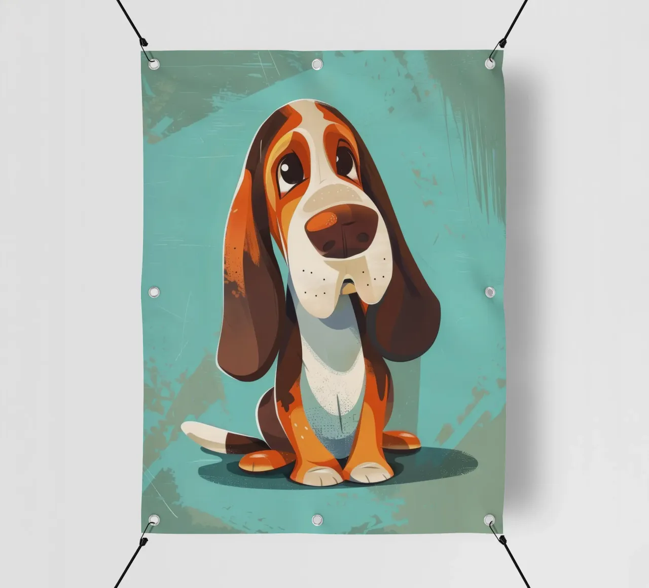 Cucciolo di bassotto: Uno sguardo che scalda il cuore telo in pvc da DesignDoodle