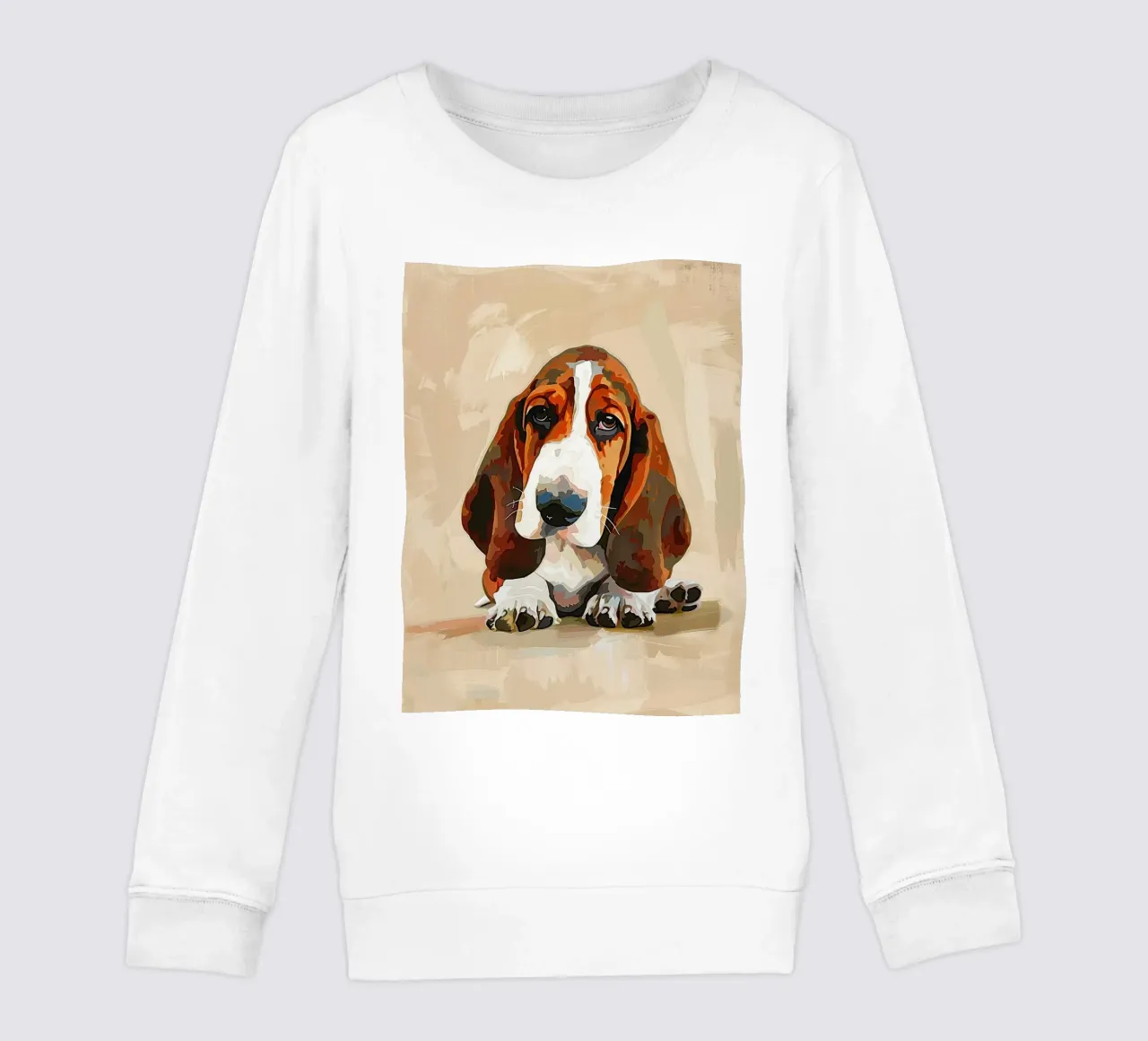 Il Basset riflessivo: un momento di tranquillità felpa bambino da DesignDoodle