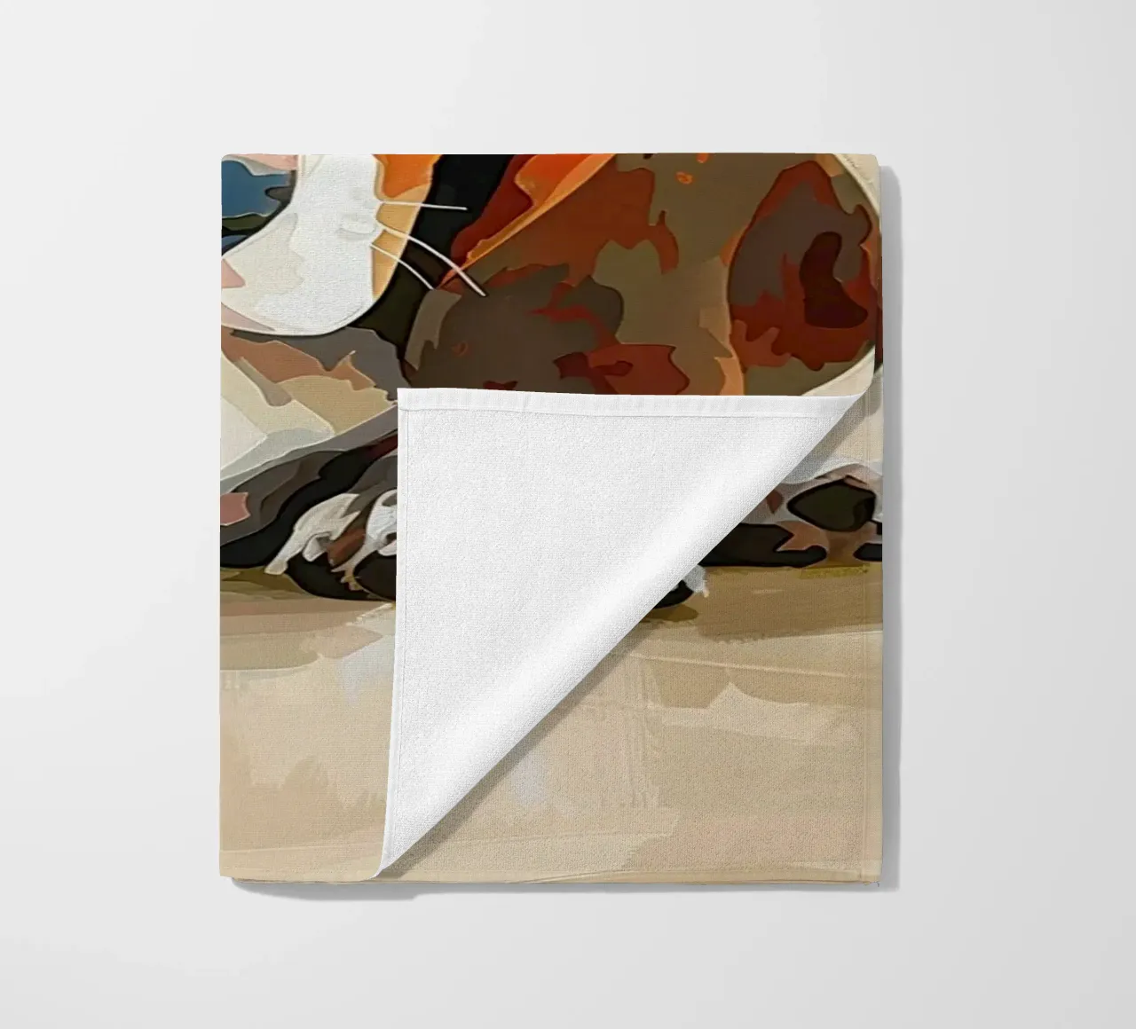 Il Basset riflessivo: un momento di tranquillità telo mare da DesignDoodle