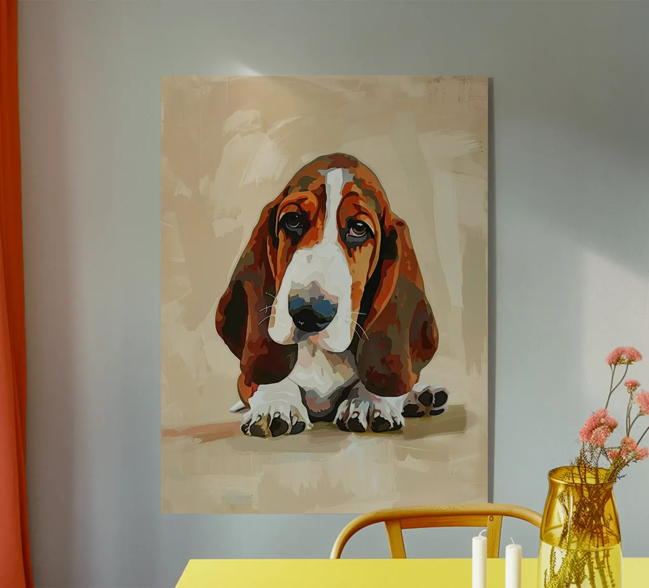 The Thoughtful Basset: A Quiet Moment acrylic glass by DesignDoodle