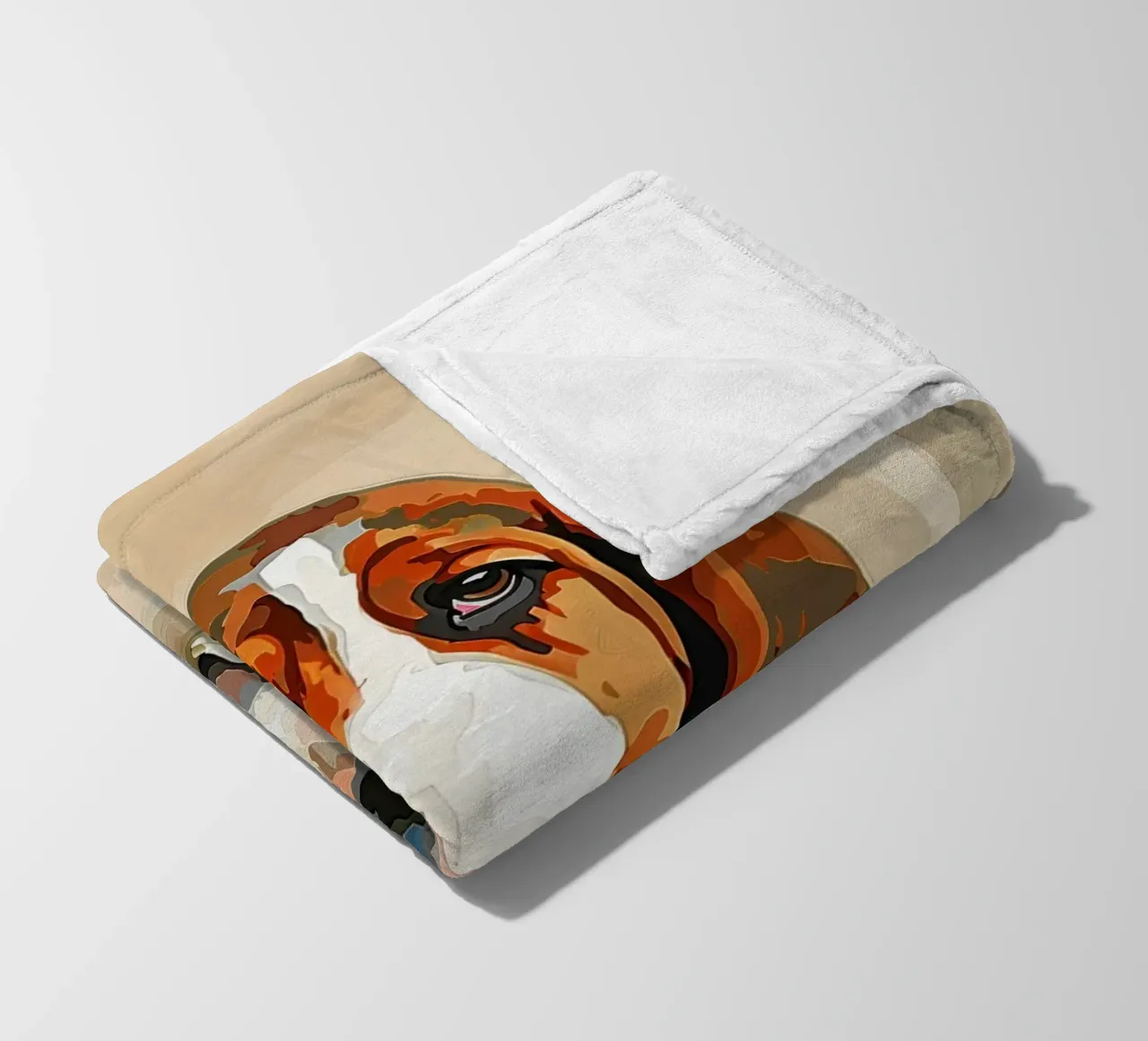 Il Basset riflessivo: un momento di tranquillità coperta in pile da DesignDoodle