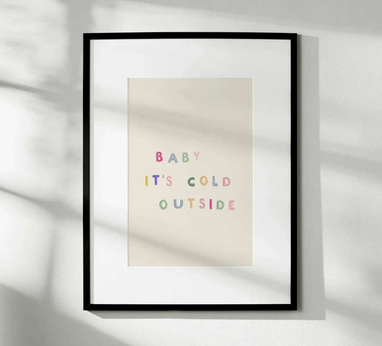 Baby it's Cold poster con telaio in plastica da KRUTH DESIGN