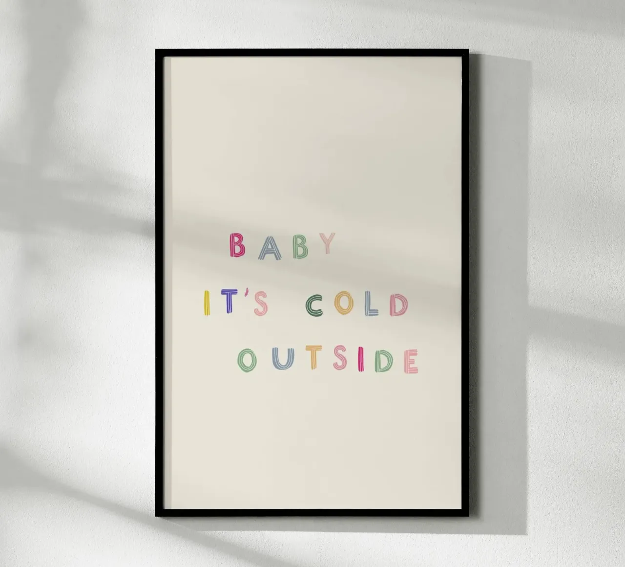 Baby it's Cold poster con telaio in plastica da KRUTH DESIGN