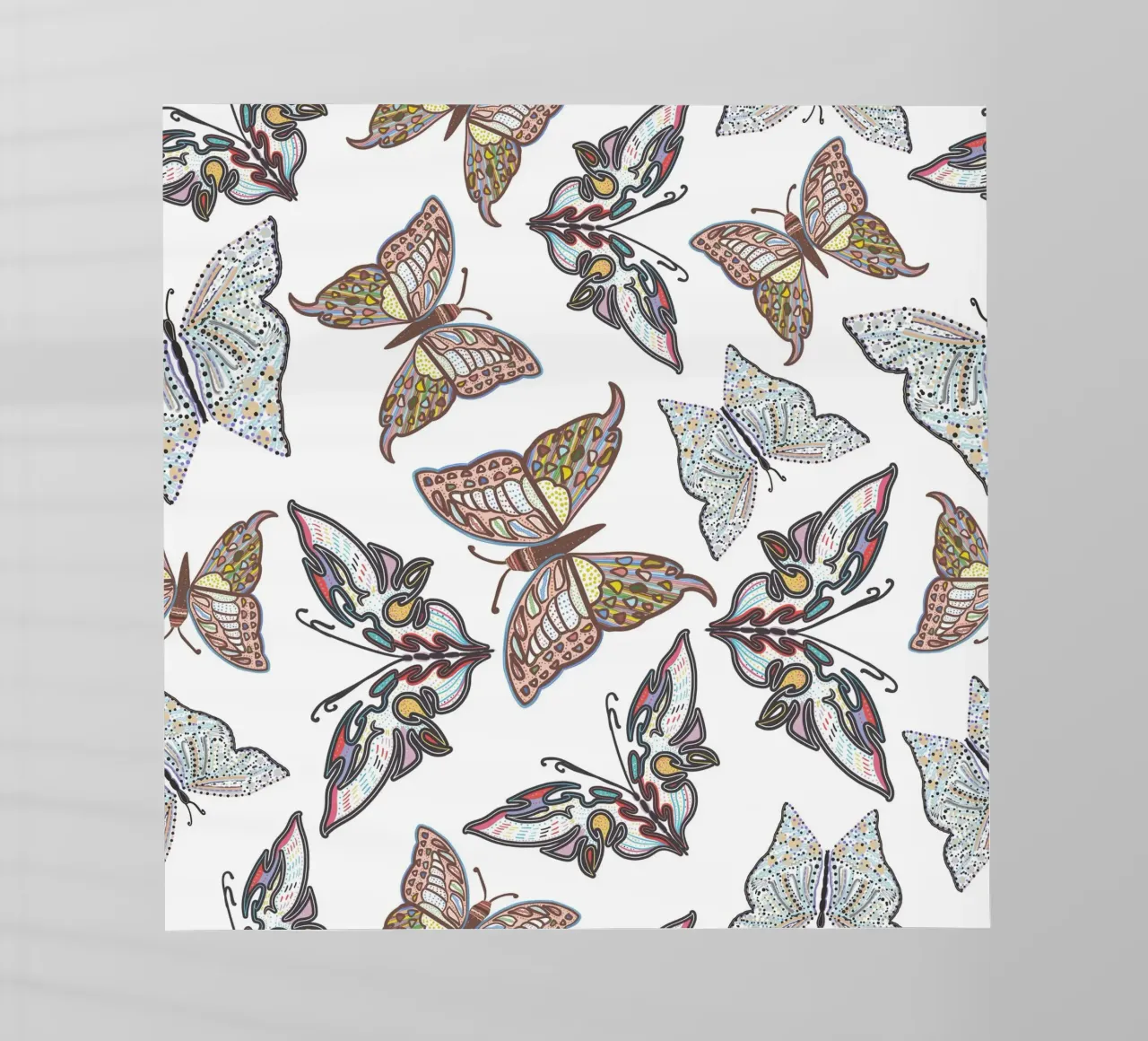 Modello di illustrazione delle farfalle pellicola backlit da gulsengunel