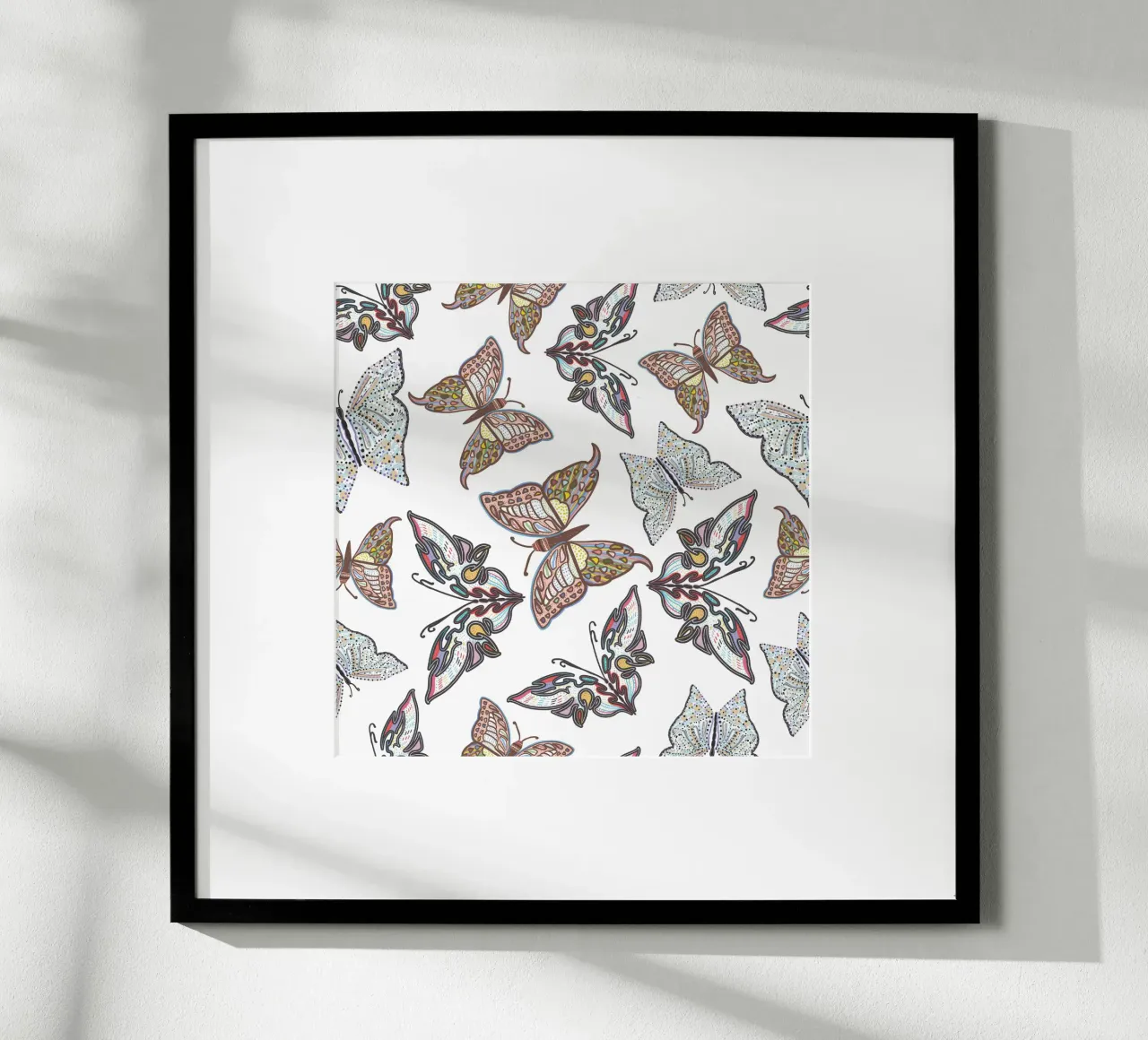 Modello di illustrazione delle farfalle poster da gulsengunel