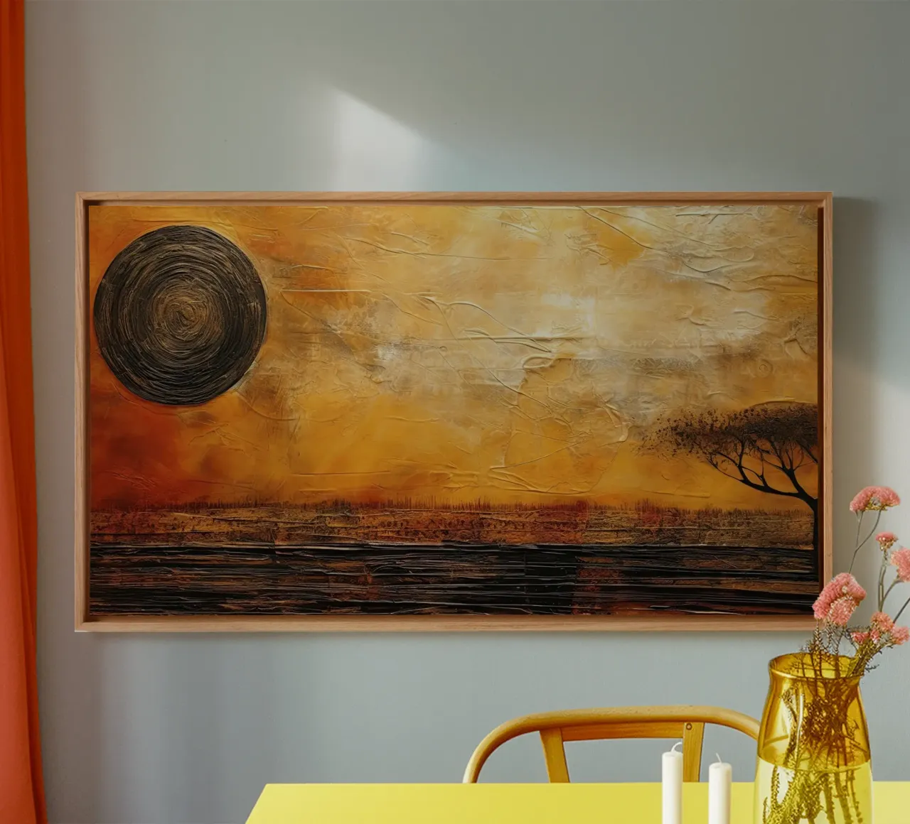 Muurkunst van Imagine canvas met Baklijst van Imagine