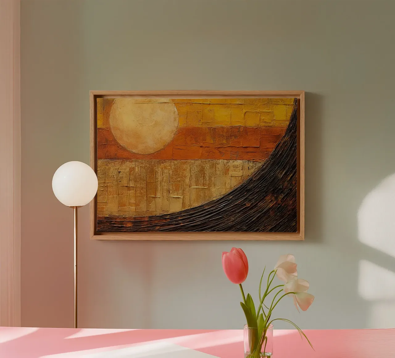 Muurkunst van Imagine canvas met Baklijst van Imagine
