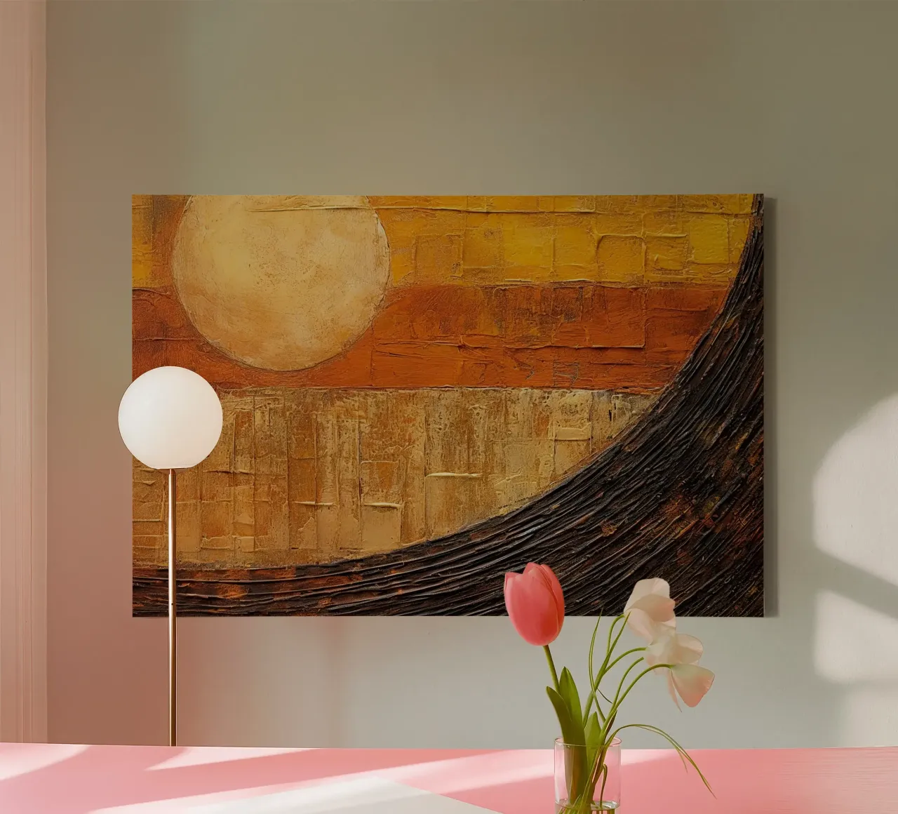 Muurkunst van Imagine canvas met Baklijst van Imagine