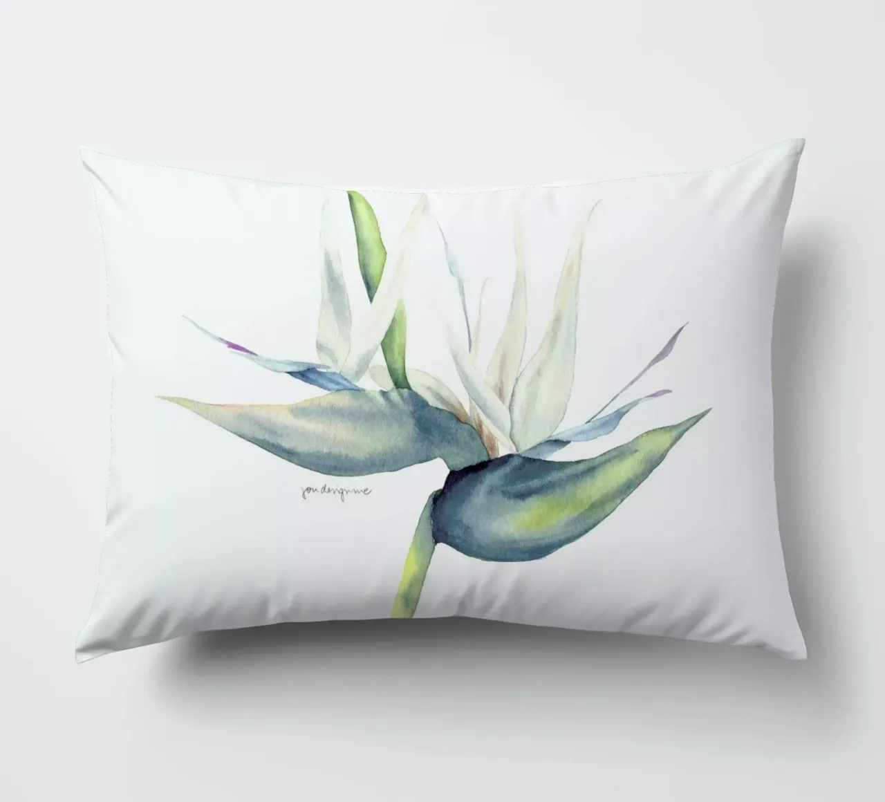 White Bird Of Paradise cuscino da youdesignme