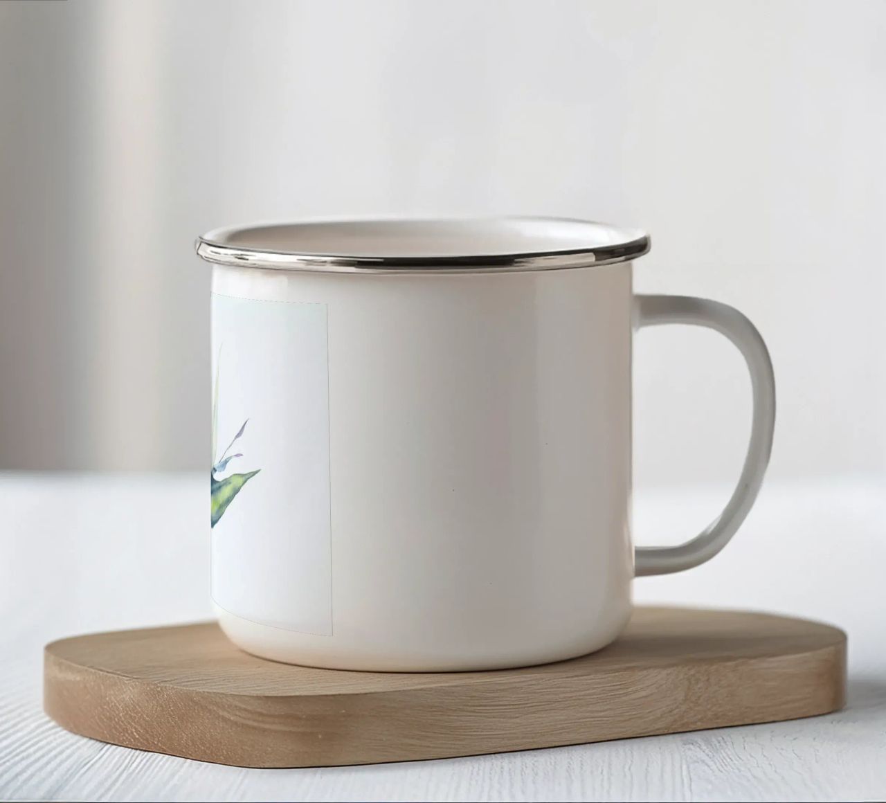 White Bird Of Paradise tazza in smalto da youdesignme