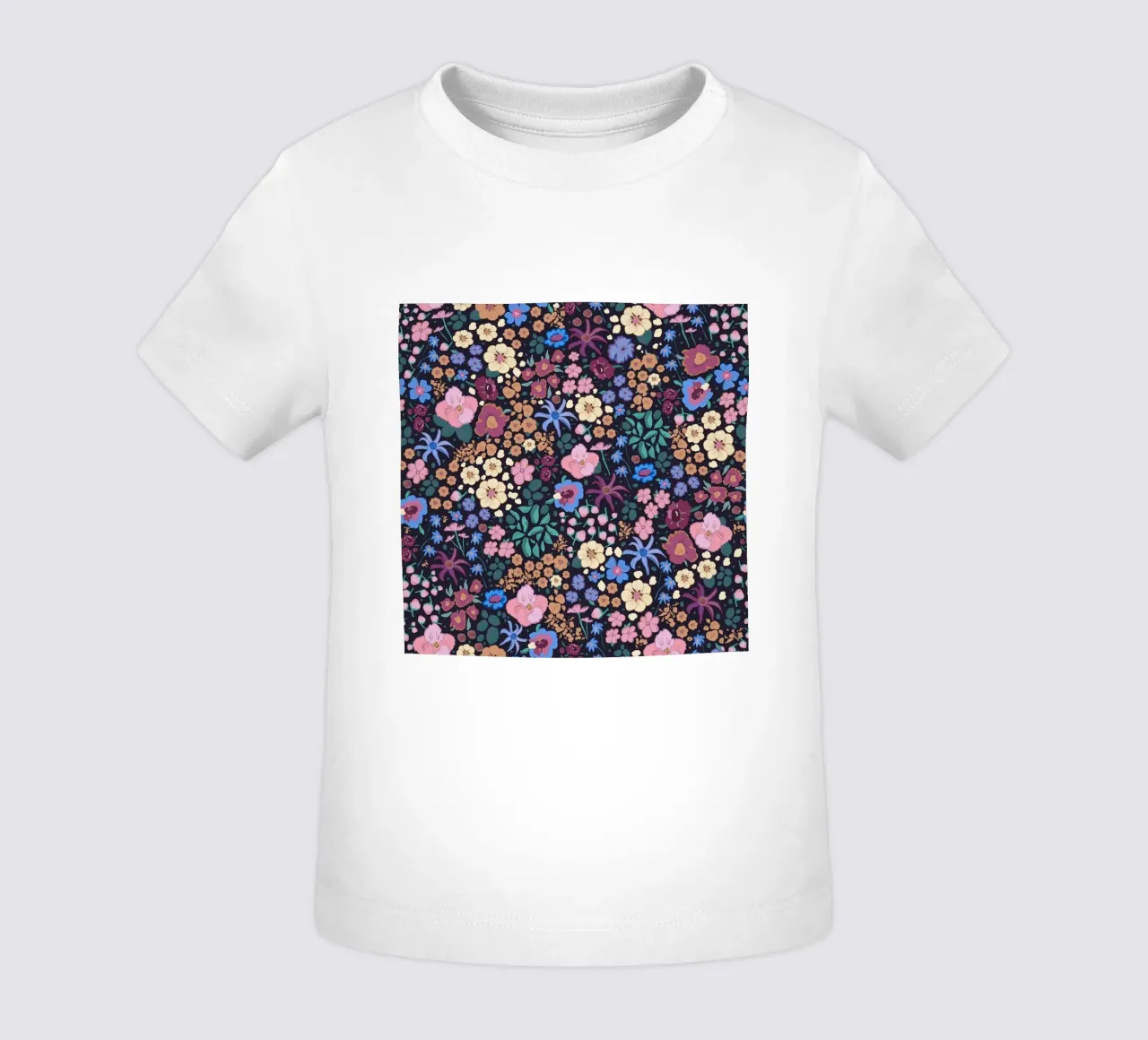 Ditsy colorful pattern baby t-shirt by gulsengunel