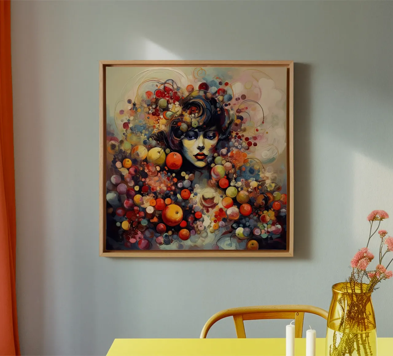 Muurkunst van Imagine canvas met Baklijst van Imagine