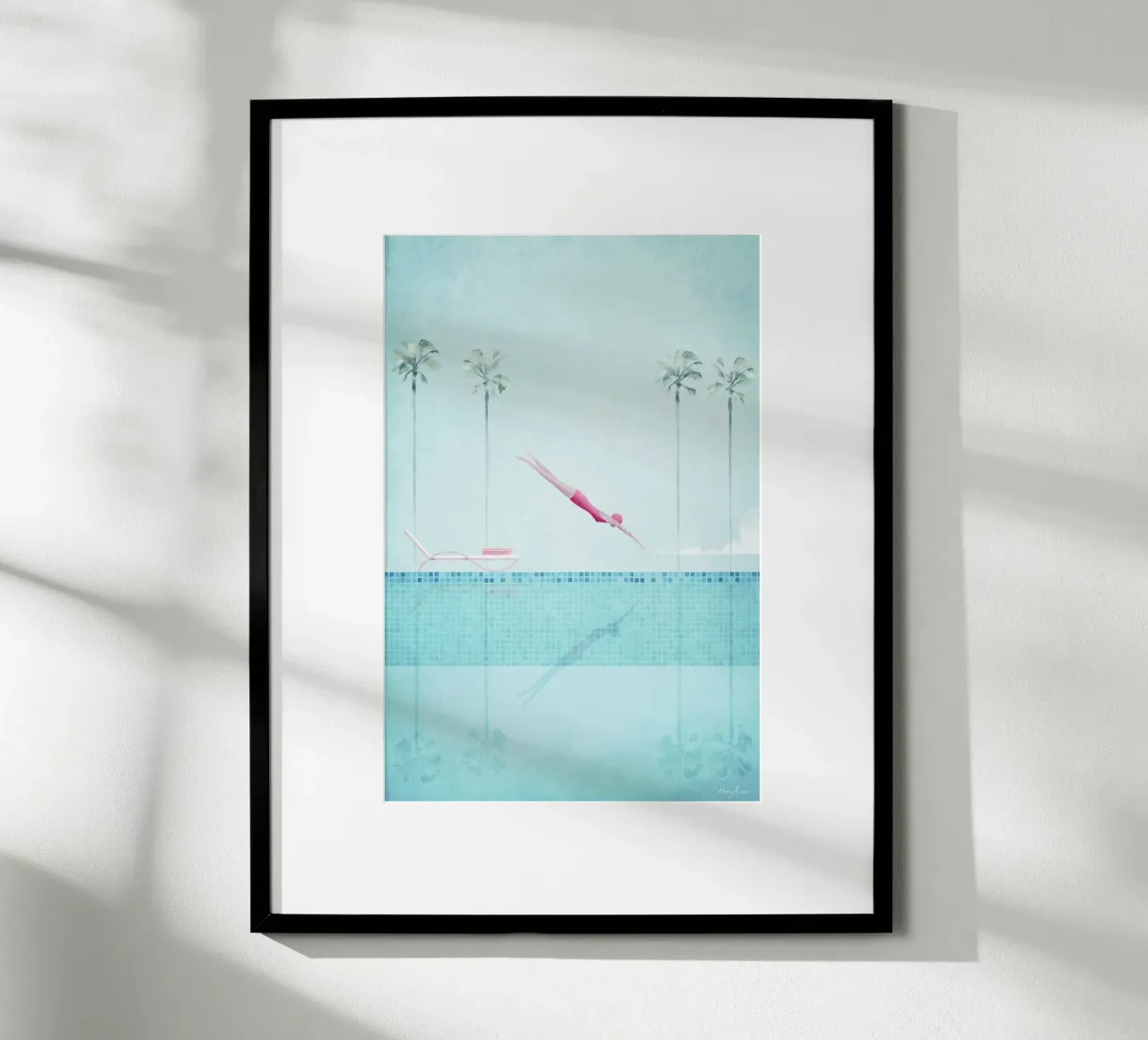 Swimming Pool poster con telaio in plastica da Henry Rivers
