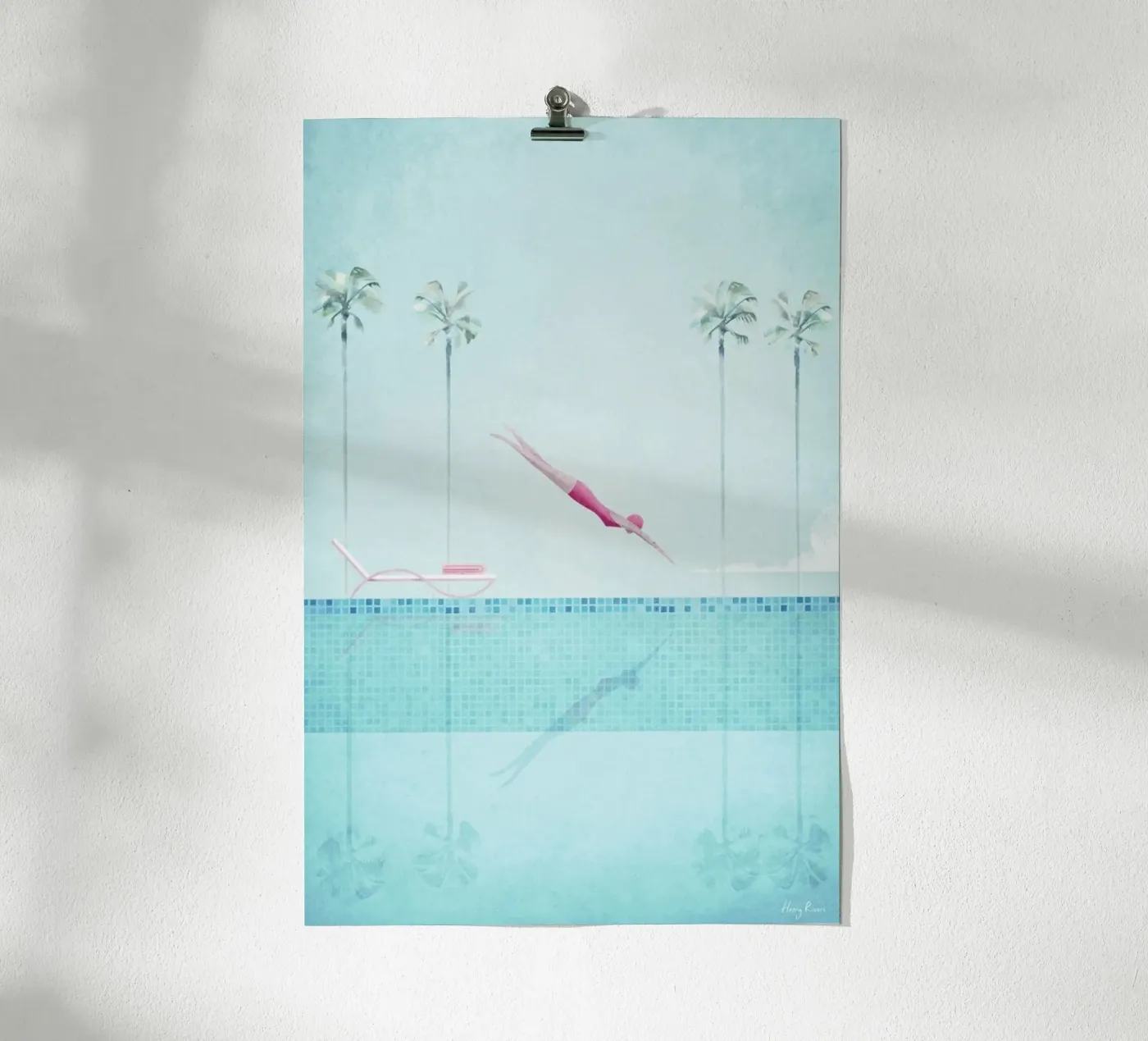 Swimming Pool poster van Henry Rivers