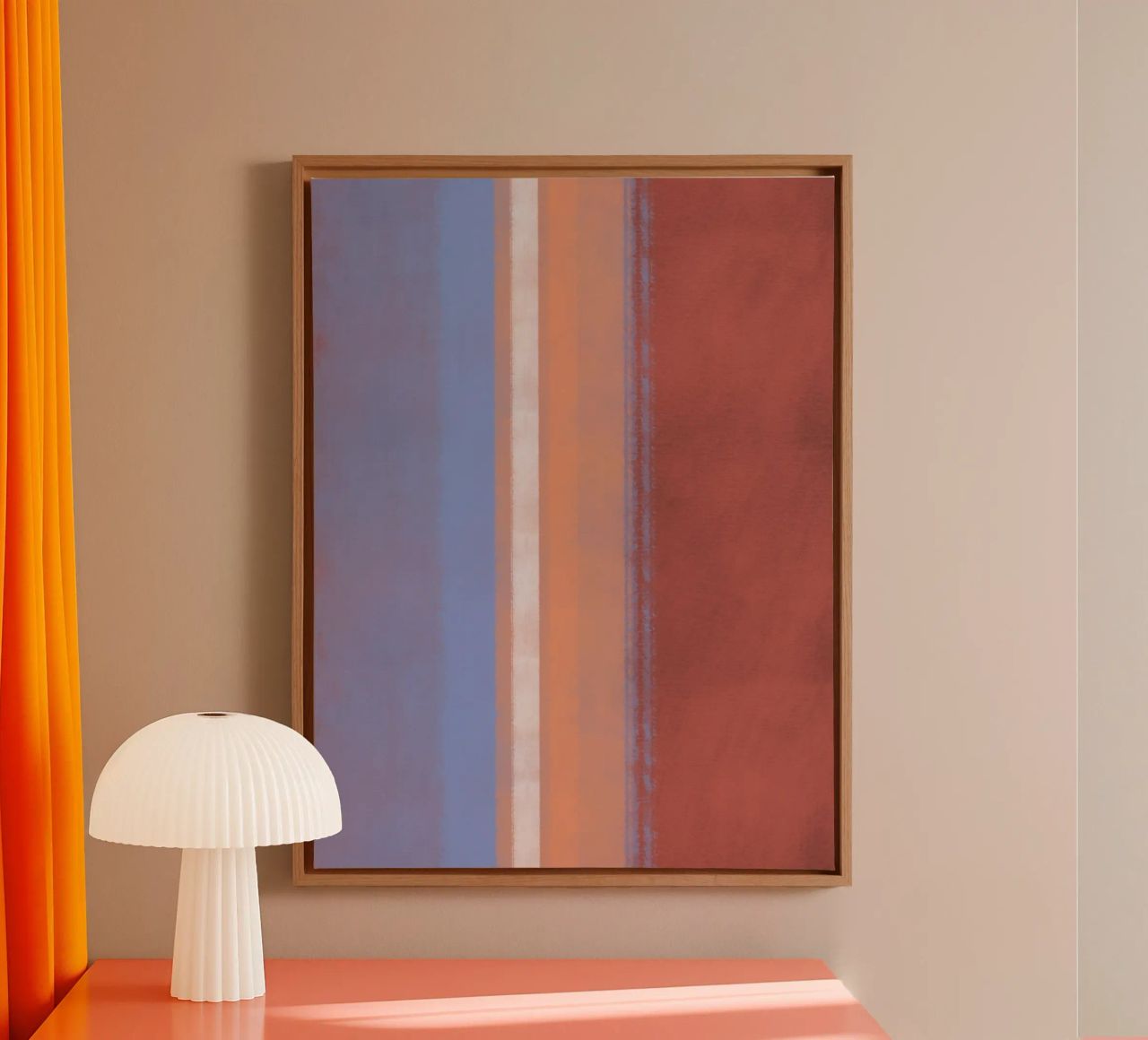 Minimal vertical color 02 canvas by Little Dean