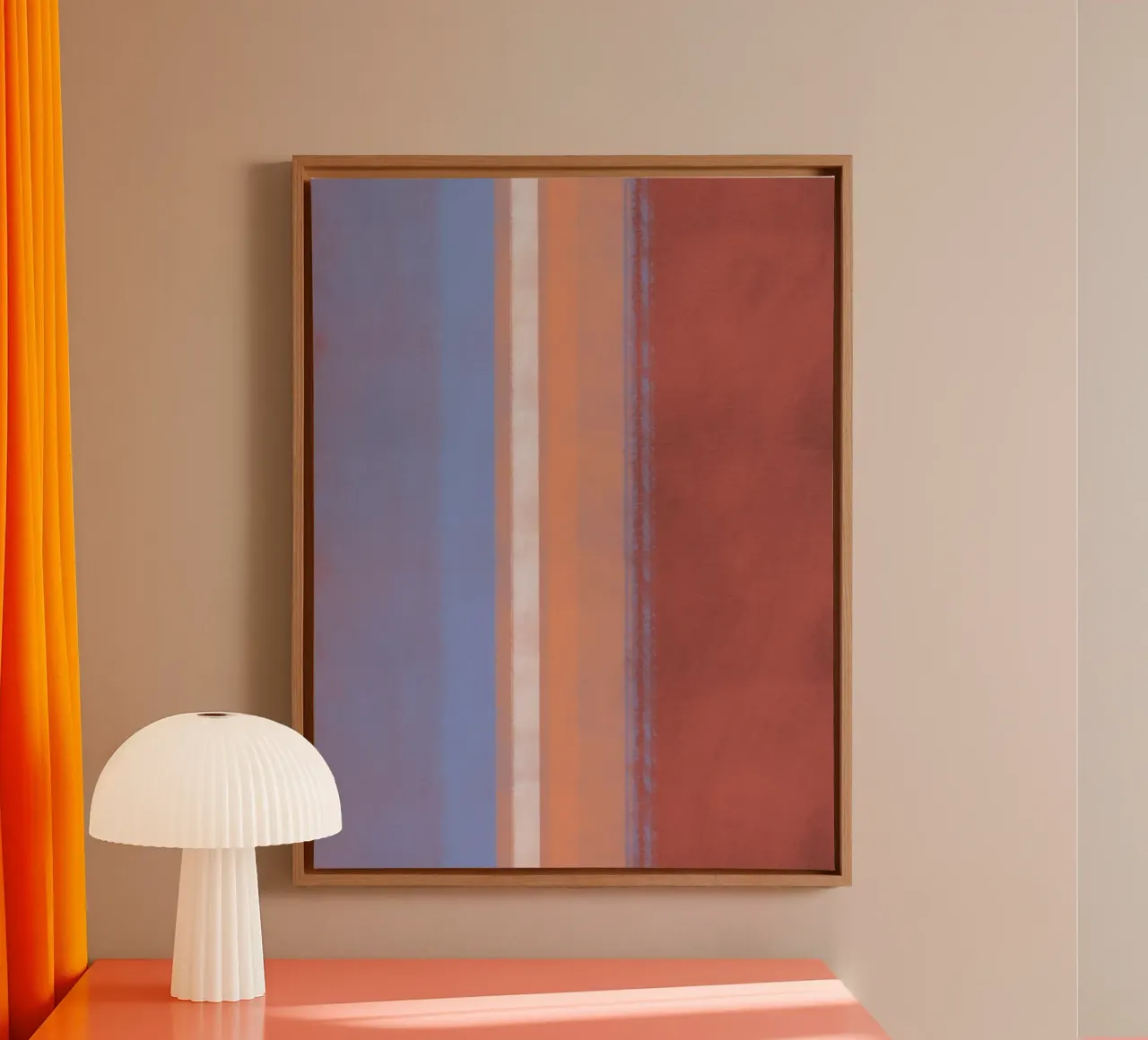 Minimale verticale kleur 02 canvas van Little Dean